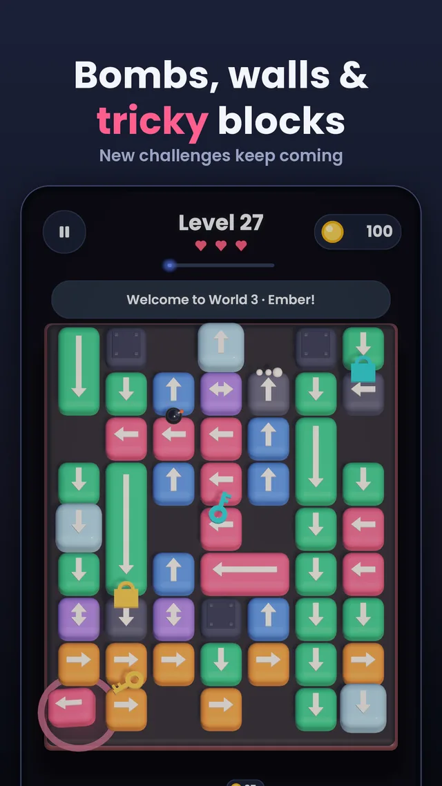 Bombs, walls and tricky blocks